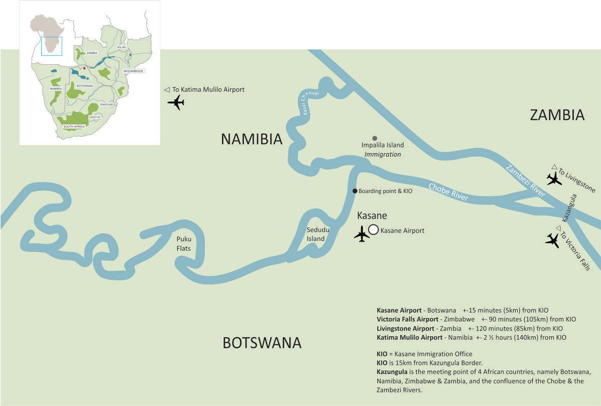 地图博茨瓦纳卡萨内