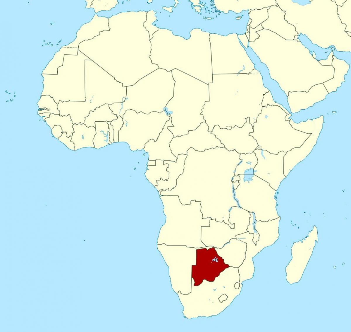 地图博茨瓦纳在世界