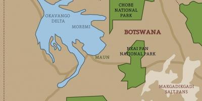 地图博茨瓦纳国家公园地图