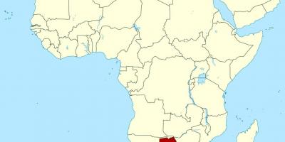 地图博茨瓦纳在世界