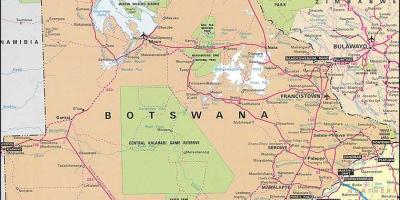 地图博茨瓦纳地图的距离