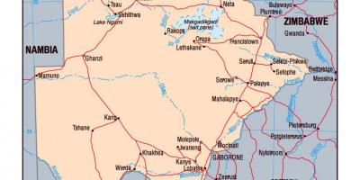 地图博茨瓦纳政治