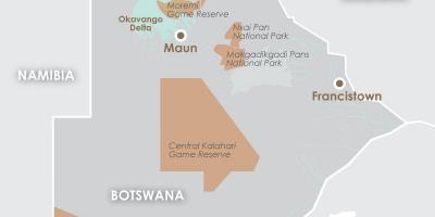 地图马翁博茨瓦纳